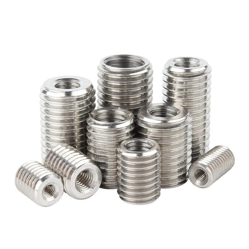 Insert Sleeve Converter Nut Coupler M2 M2.5 M3 M4 M5 M6 M8 M10~M20 304 Stainless Steel Inside Outside Thread Adapter Screw Nuts