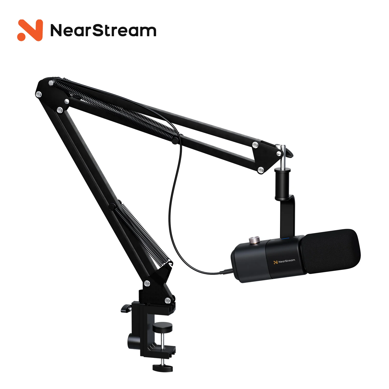 NearStream USB XLR Dynamisches Mikrofon Boom Arm Professionelles PC-Mikrofon für Gaming Studio-Set