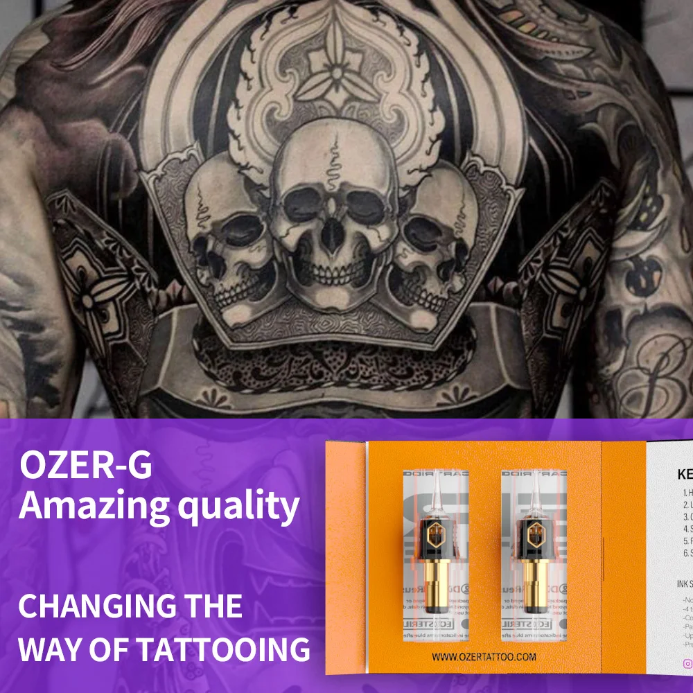 OZER Tattoo Cartridge Needles permanent makeup machines Disposable Sterilized Safety Tattoo Needle For Machines Tattoo Supplies