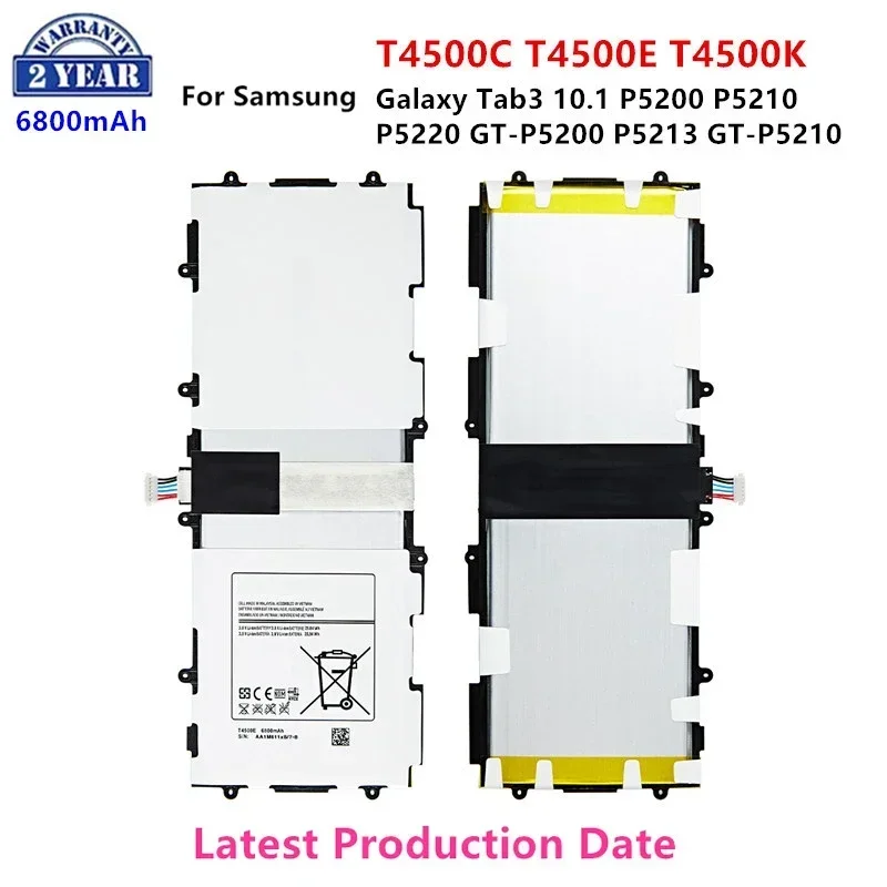 Brand New Tablet T4500C T4500E T4500K Battery 6800mAh For Samsung Galaxy Tab3  P5200 P5210 P5220 P5213 Batteries +Tools