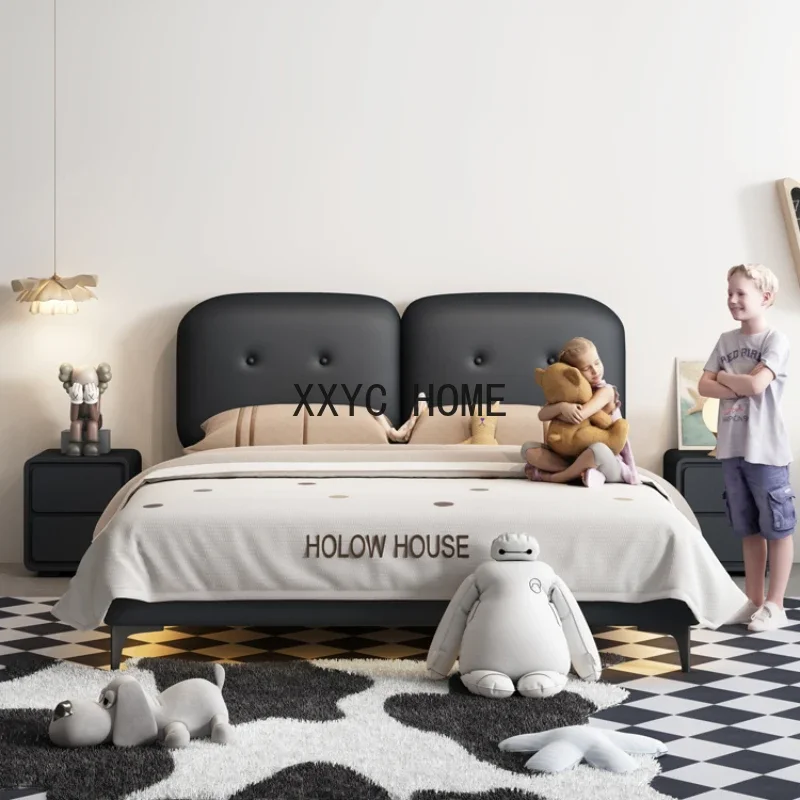 Senior Anpassung Kinder bett schwarz Massivholz Zimmer Einfachheit Kinder bett moderne Cama Infantil Schlafzimmer möbel qf50tc