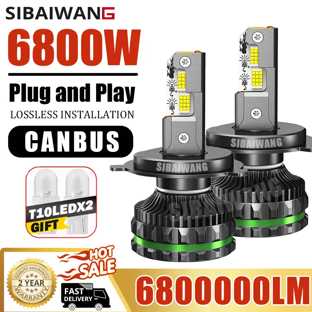 

H7 LED Headlight Canbus for Car 6800W Automobiles h1 led Headlamp motorcycle h4 Led fog light h11 9005 9006 HB3 HB4 9012 Hir2