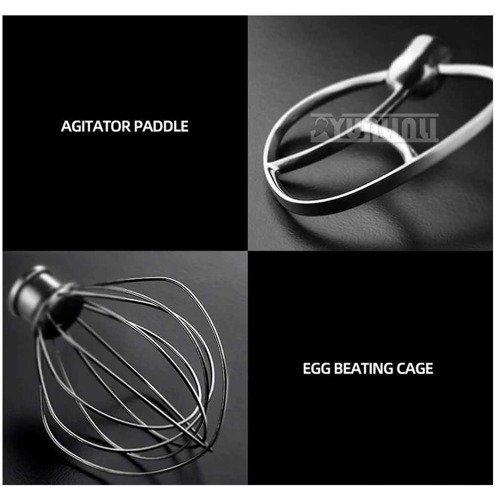 Mélangeur professionnel en acier inoxydable, batteur à œufs, machine de chef, support de cuisine, centre commercial, 5L