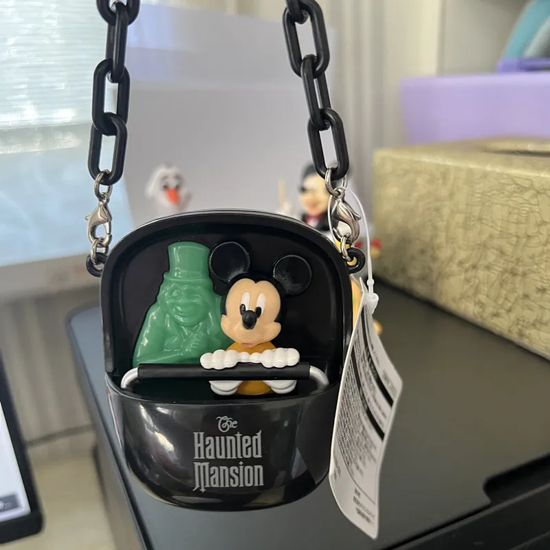 1Piece  7-8cm Tokyo Disneyland Halloween limited edition luminous Mickey Mouse Ghost Car candy box pendant