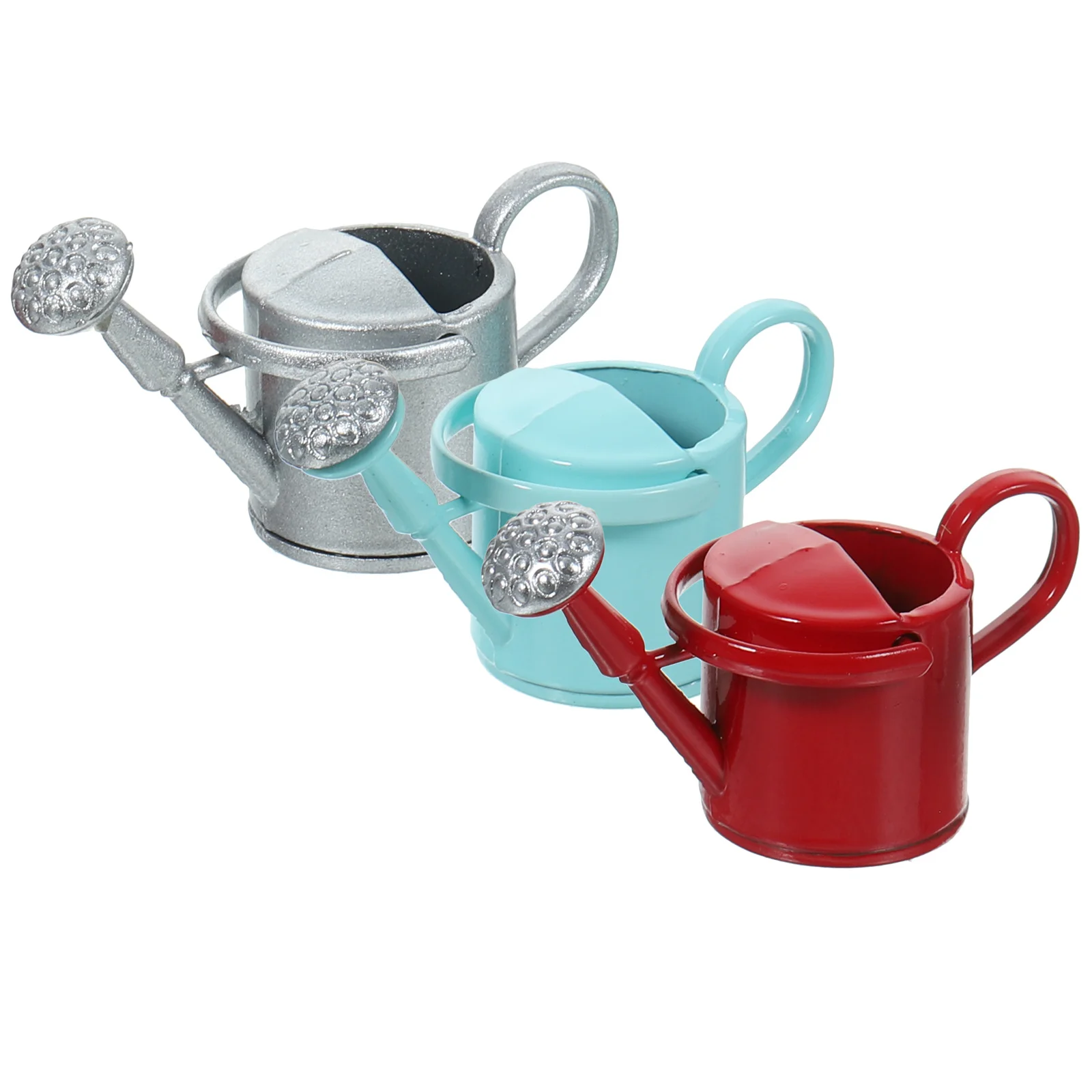 3 Buah Ember Penyiraman Mini Bahan Paduan Logam Permukaan Halus untuk Penyimpanan di Meja, Alat Penyiraman Tanaman Mini untuk Rumah, Alat Penyiraman Kecil