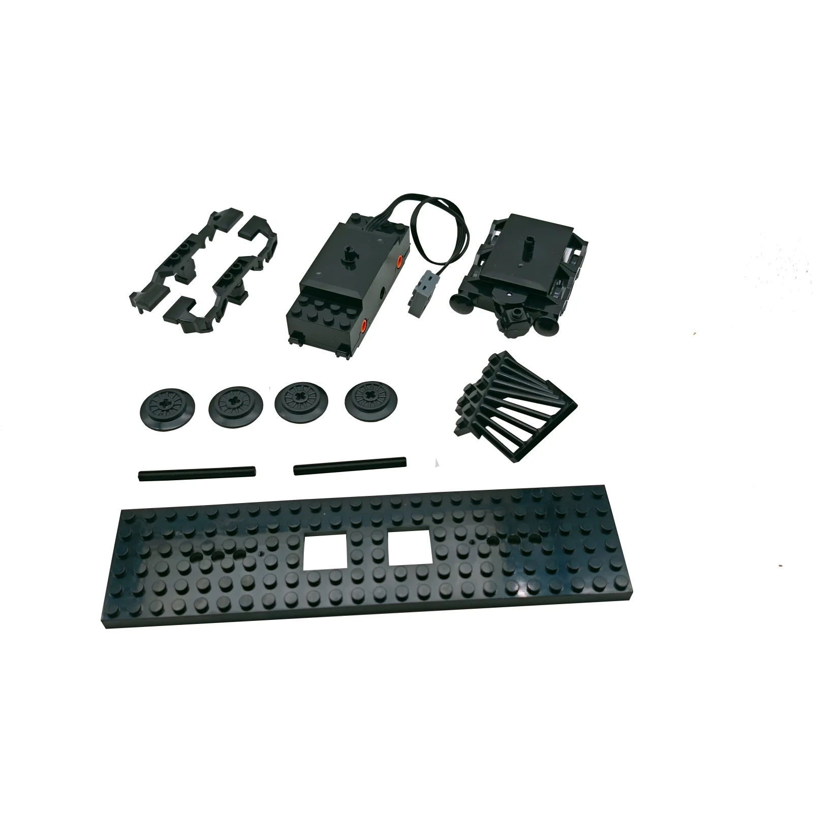 Bloques de construcción de tren urbano Base 6X24 potencia ferrocarril de alta velocidad MOC modelo técnico funciones de potencia piezas tren Motor juguetes para niños