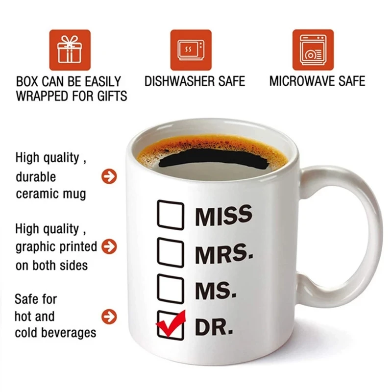 Miss Mrs Ms Dr Coffee Mug Wife Husband Couples Valentines Gifts For Phd Graduate Tea Art Home Decal Teaware Coffeeware Drinkware