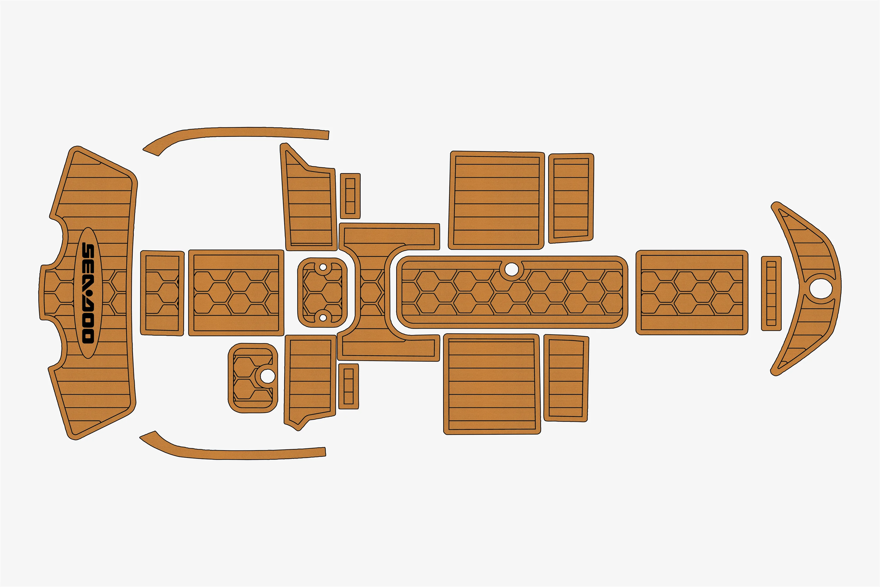 2012 seadoo 180 Cockpit Swimming platform faux teak floor 1/4