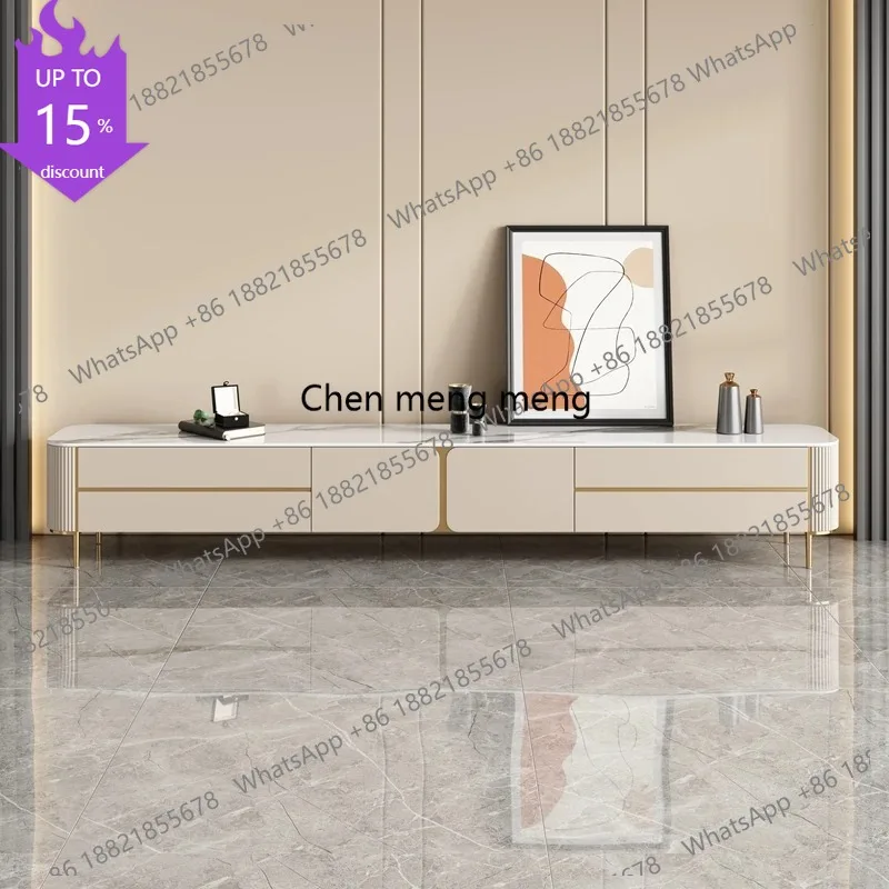 Mueble de TV Moderno Blanco G153 para Sala de Estar, Mesa de TV de Lujo para Salón, Mueble de TV Minimalista y Estético, Muebles Únicos para TV
