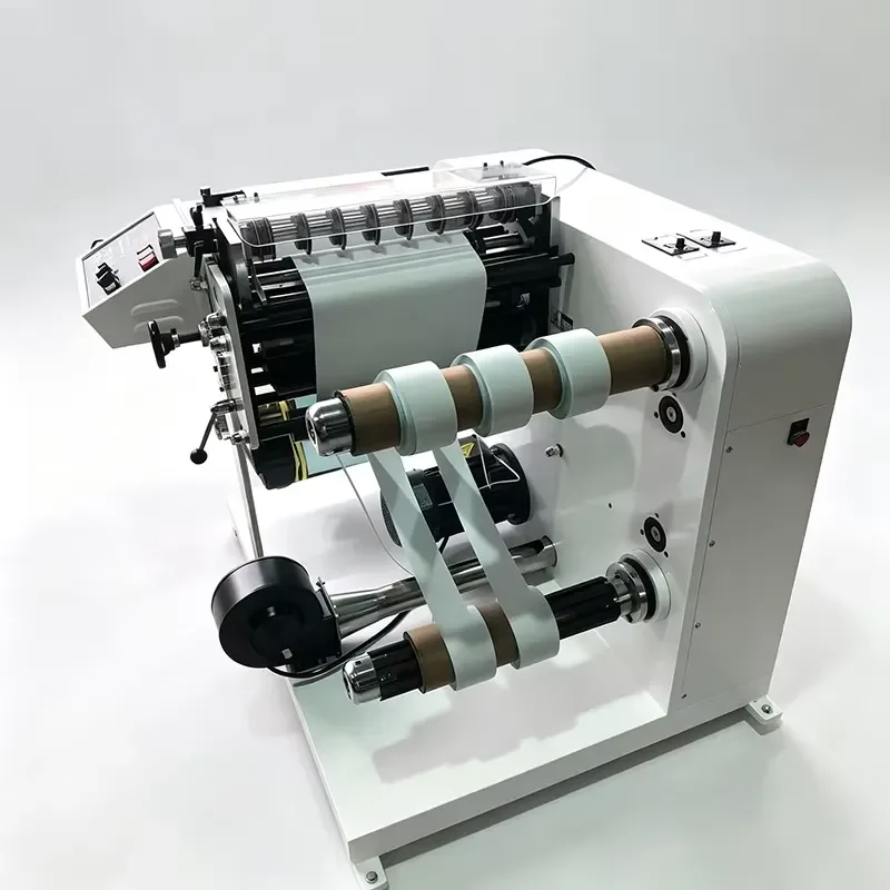 Roll to Roll Label Slitting and Rewinding Machine Turret Coreless POS Thermal Transfer Self Adhesive Roll Film Slitter