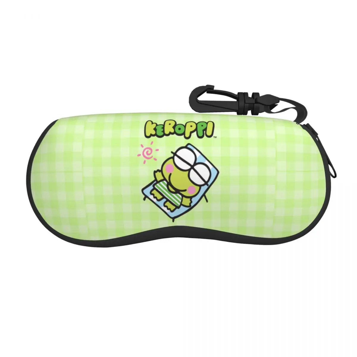 Sanrio เคสแว่นตากบ Keroppi, กล่องใส่แว่นตาของขวัญสำหรับเด็กผู้หญิงกล่องเก็บแว่นตาน่ารัก