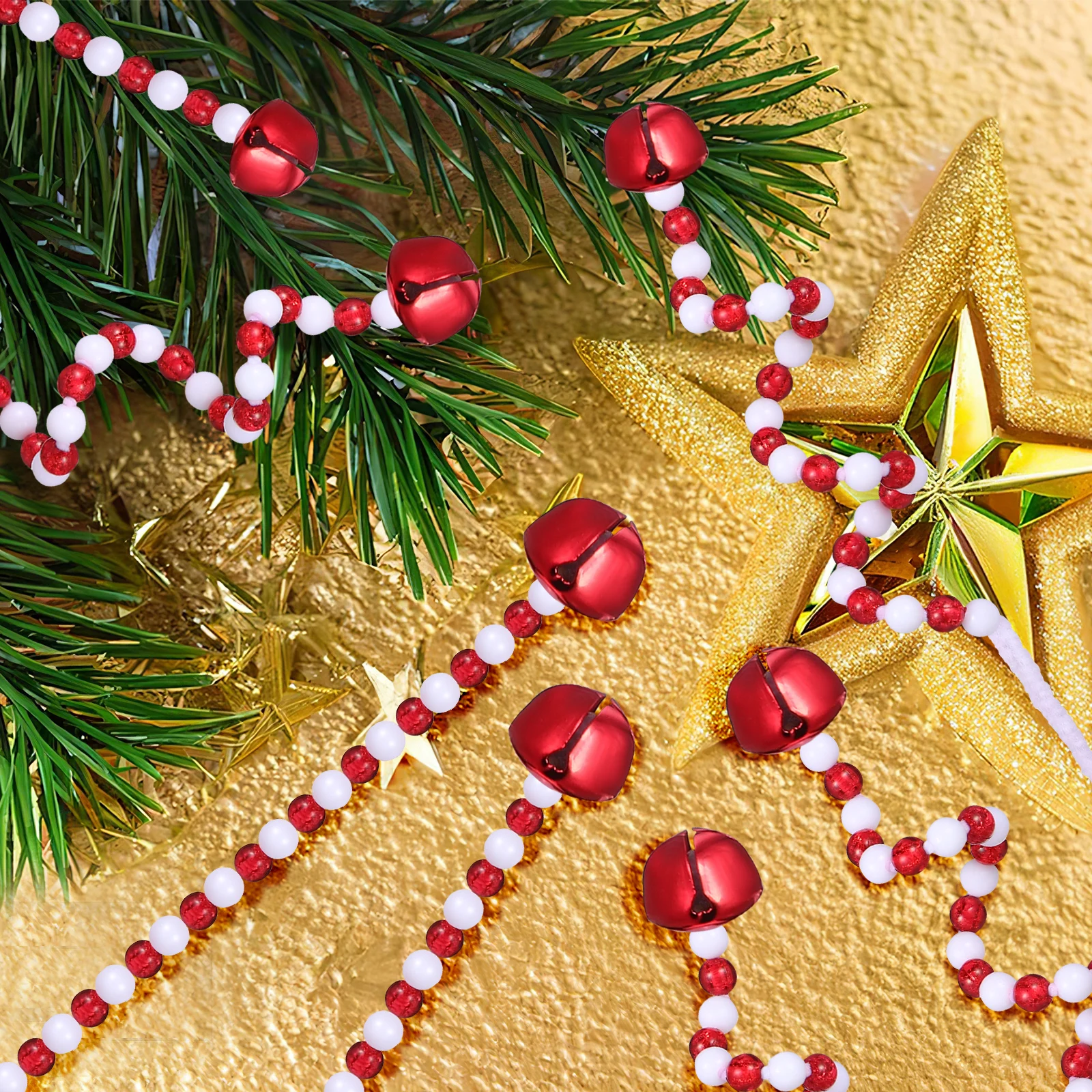 يختار عيد الميلاد جرس زخرفة زينة عيد الميلاد العصي للمزهرية الأحمر الأبيض البلاستيك العصي شجرة زهرية الباب لوازم الحفلات
