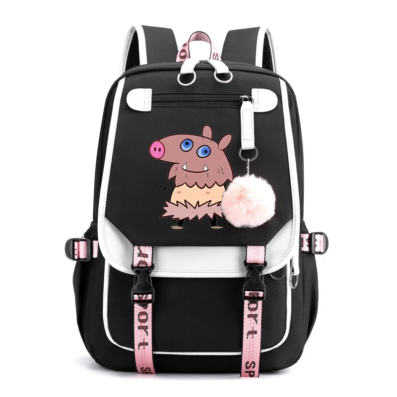 

Funny Anime Harajuku Backpack Teenage Street Hip Hop Backpack High Quality USB Zipper Rucksack Anime Backpacks
