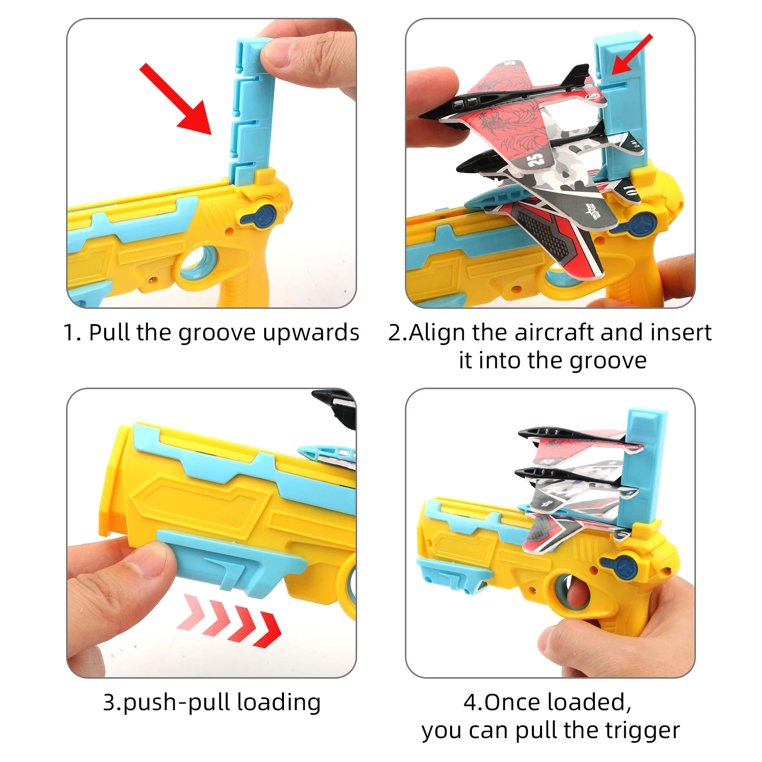 Vliegtuig Launcher Bubble Katapult Met 3 Kleine Vliegtuig Speelgoed Grappig Vliegtuig Speelgoed voor Kinderen vliegtuig Katapult Gun Schieten Spel Gift