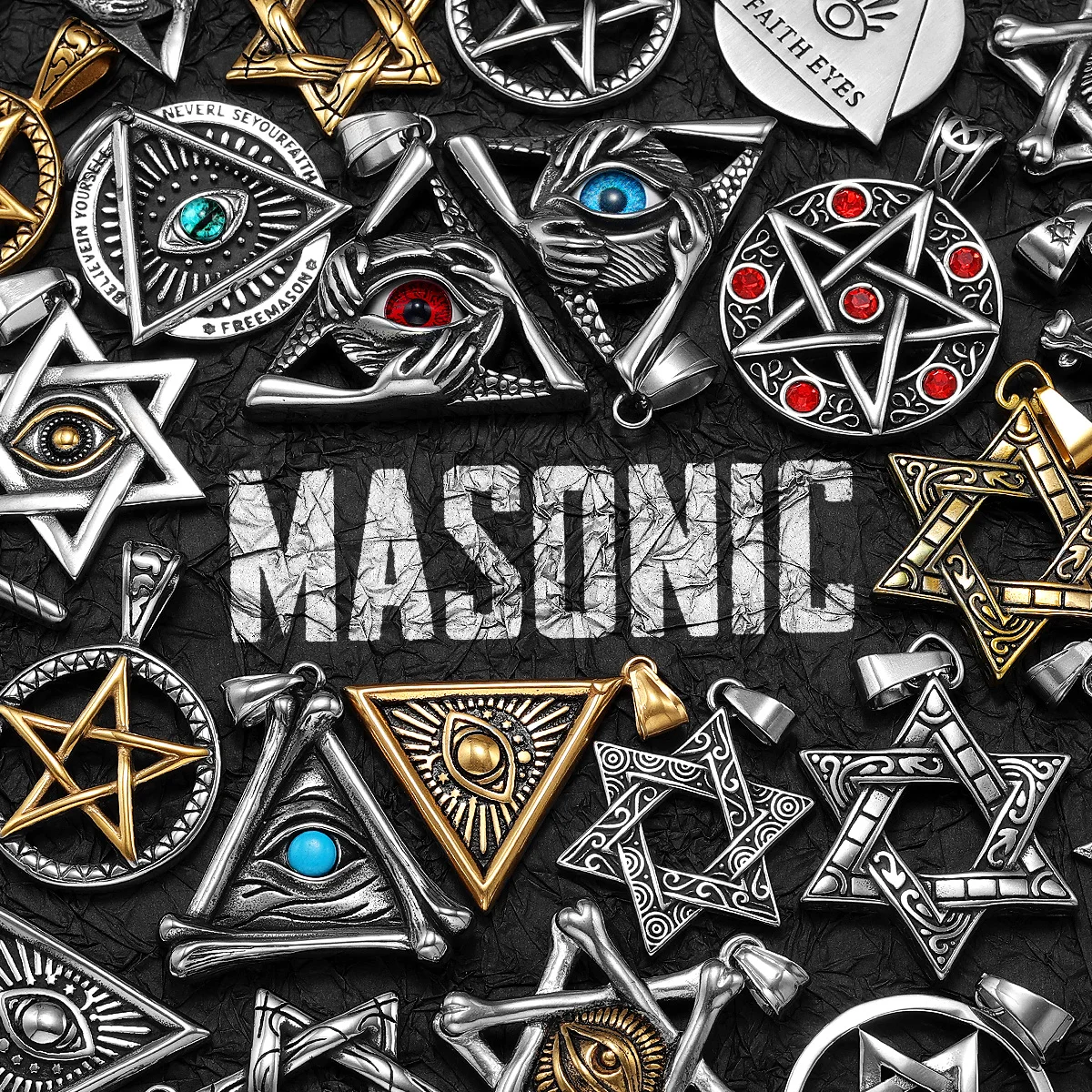 Salomon Masonic Star of David Stainless Steel Men Necklaces Pendant Chain Punk New in For Women Fashion Jewelry Gifts Wholesale