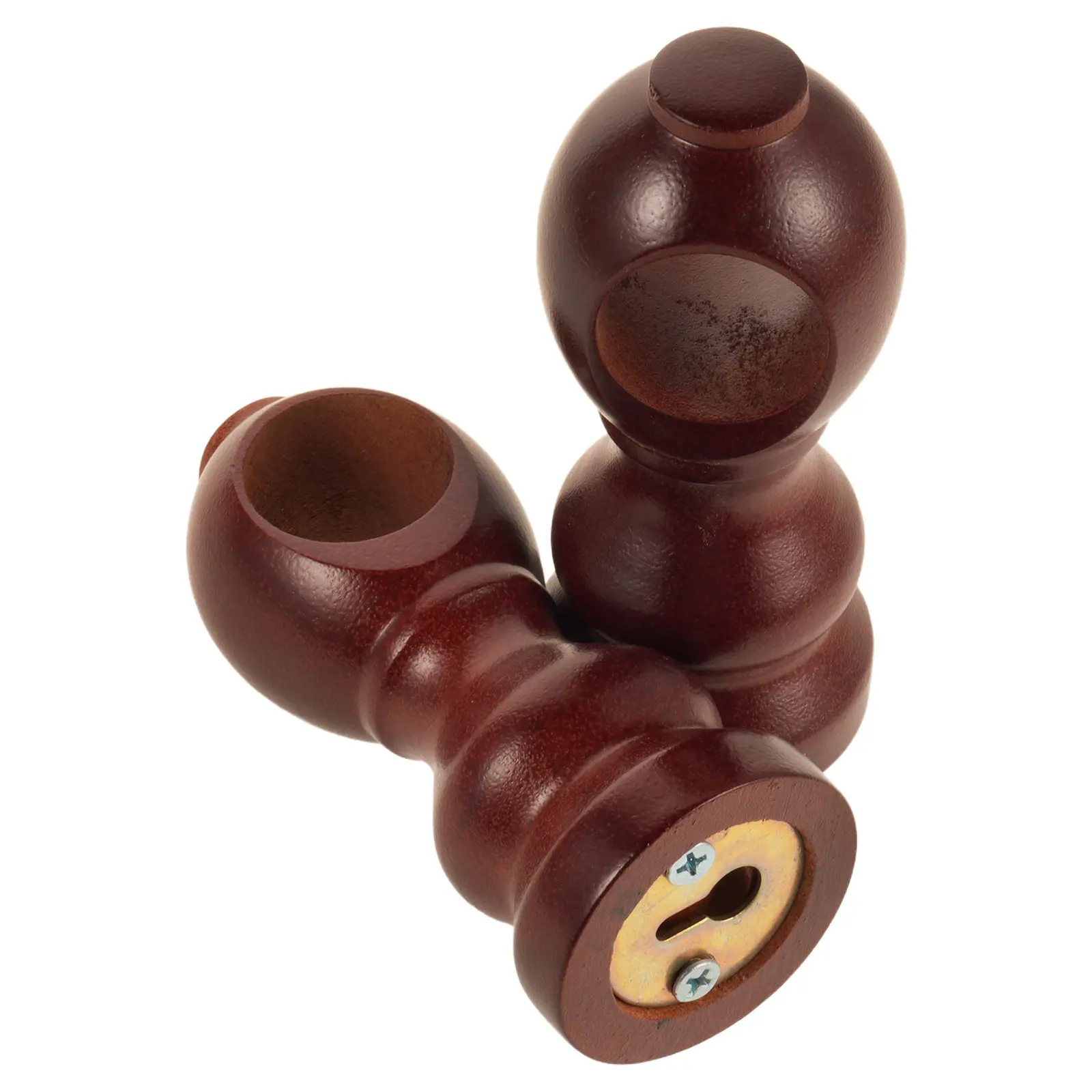 2Pcs Wooden Curtain Rod Brackets Heavy Duty Support for Drapery Rods Bedroom Bathroom Window Curtain Rod Holders Diameter 28Mm