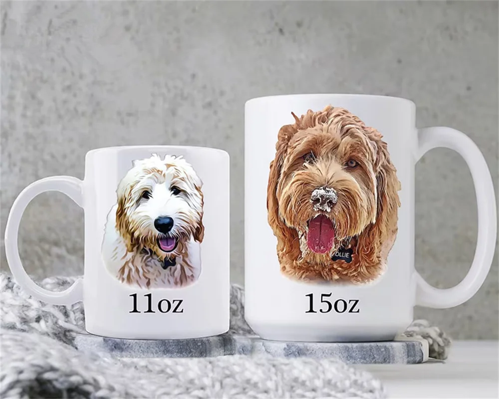 Custom Dog Coffee Mug - Personalized Dog Mug - Dog Face Mug - Pet Lover Gift - Custom Mug - Custom Pet Cup - Multiple Dog Mug