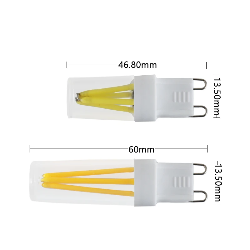 Lampadine G9 Led Filament Light 110V 220V 2W 3W COB Small Spotlight Candle Dimming Glass Shell Bulb Living Room Home House Lamp