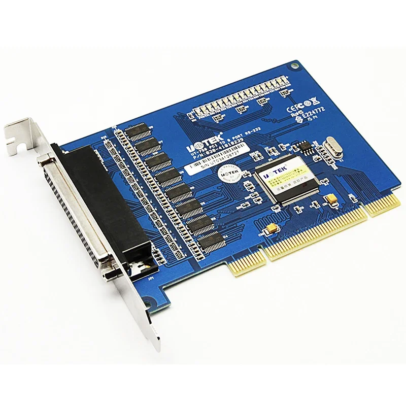 (UTEK) PCI To 8-port RS232 Serial Port Card 9-pin Com Port Computer Serial Port Expansion Card Industrial Grade UT-758