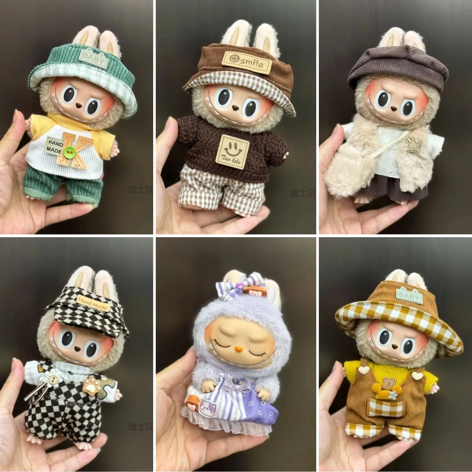 For 17cm Labubu V2 V1 Idol Doll's Clothing Leisure Trend Doll Accessories Labubu Clothes Outfit Accessories Labubu Ropa