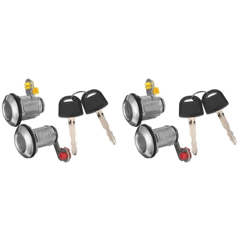 NEW HOT in Stock-2 Set Front Left Right Door Lock Barrel & Keys For Mitsubishi L200 Pick Up 2001 2002 2003 2004 2005