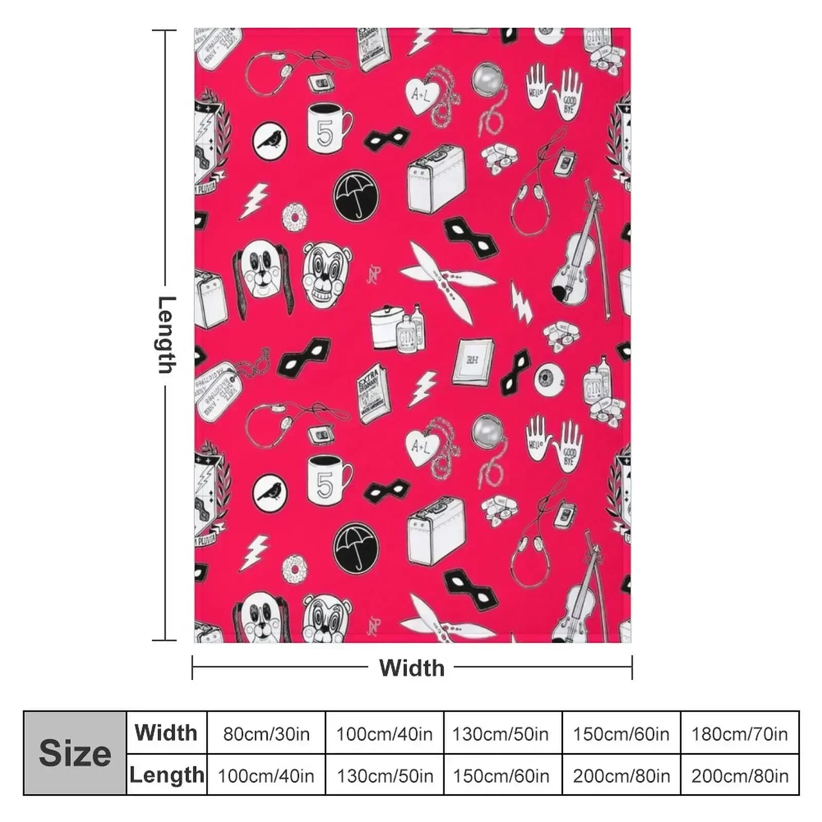 The Umbrella Academy Pattern - coral red Throw Blanket Furry christmas gifts Blankets