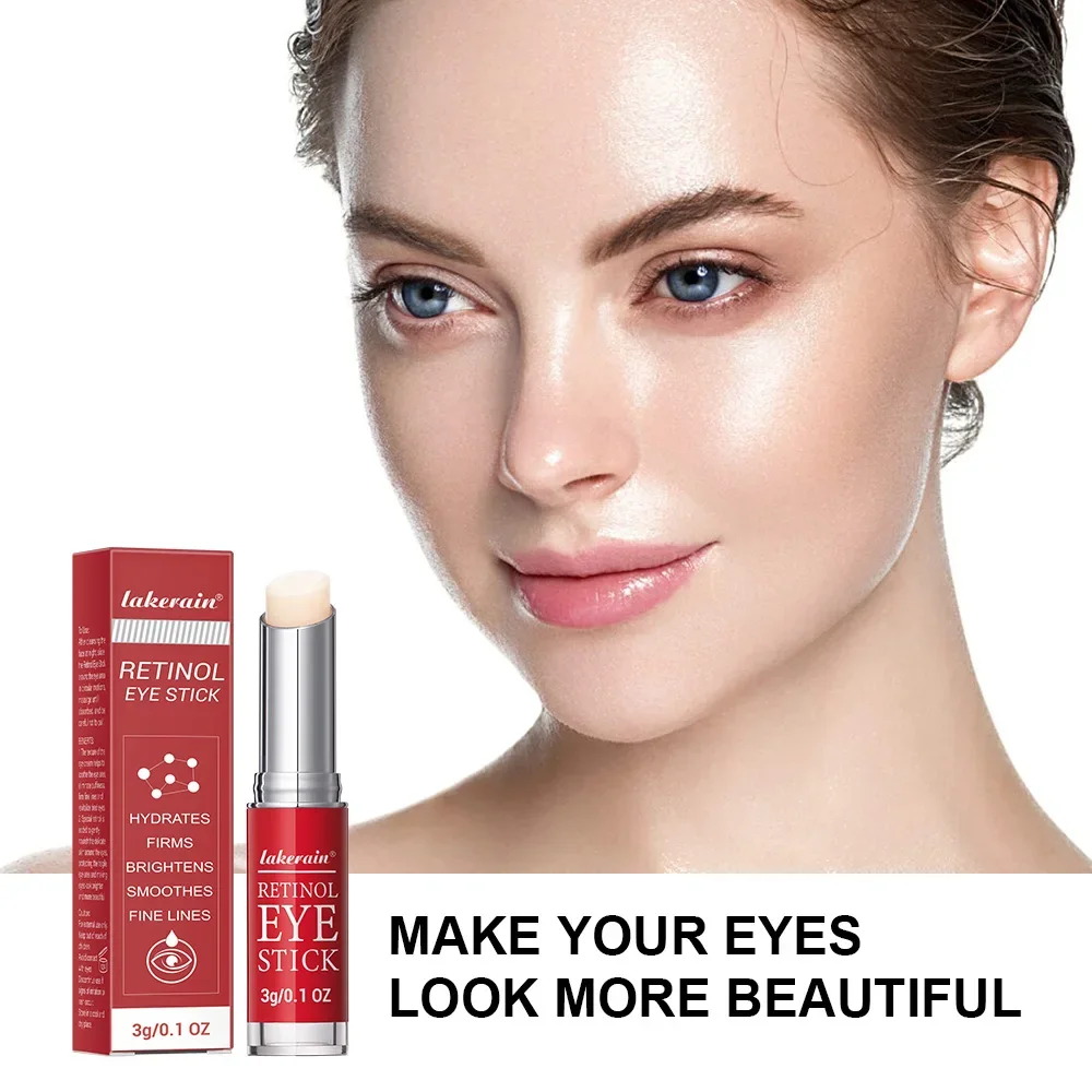 Lakerain Retinol Eye Stick Anti Aging Brighten Dark Circles Firming Smooth Fine Lines Reduce Puffiness Women Under Eye Skin Care