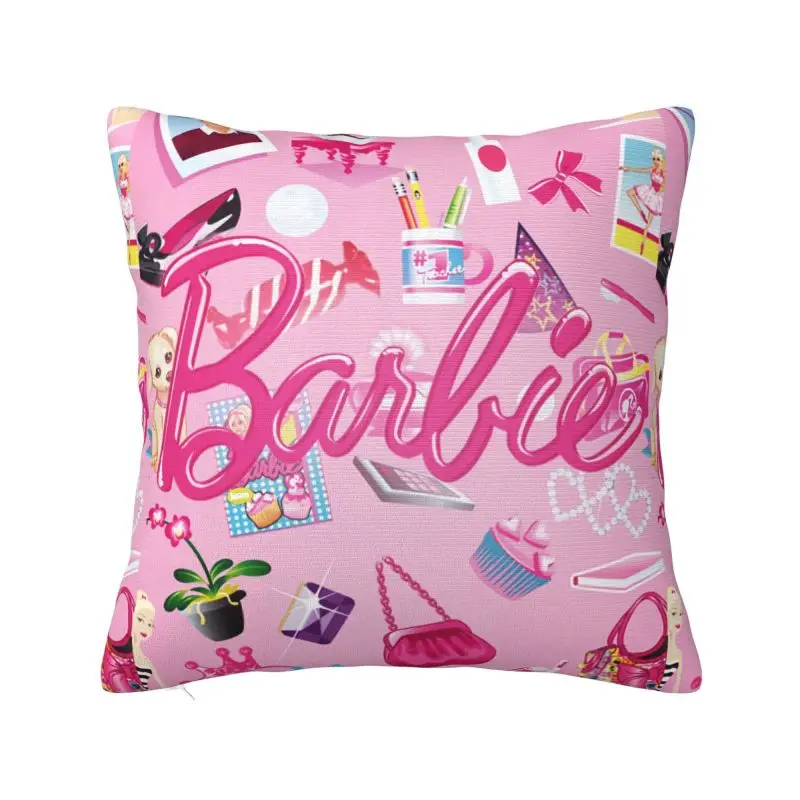 Custom Modern Barbie Cushion Cover 45*45 cm Soft Throw Pillow Case Decoration Sofa Chair Pillowslip