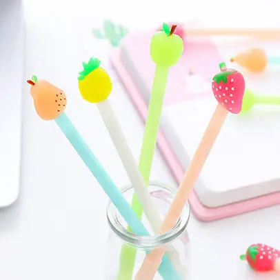 Korean Stationery Creative Cute Little Fresh Fruit School Neutral Pen Full Needle Office Stationery Pen