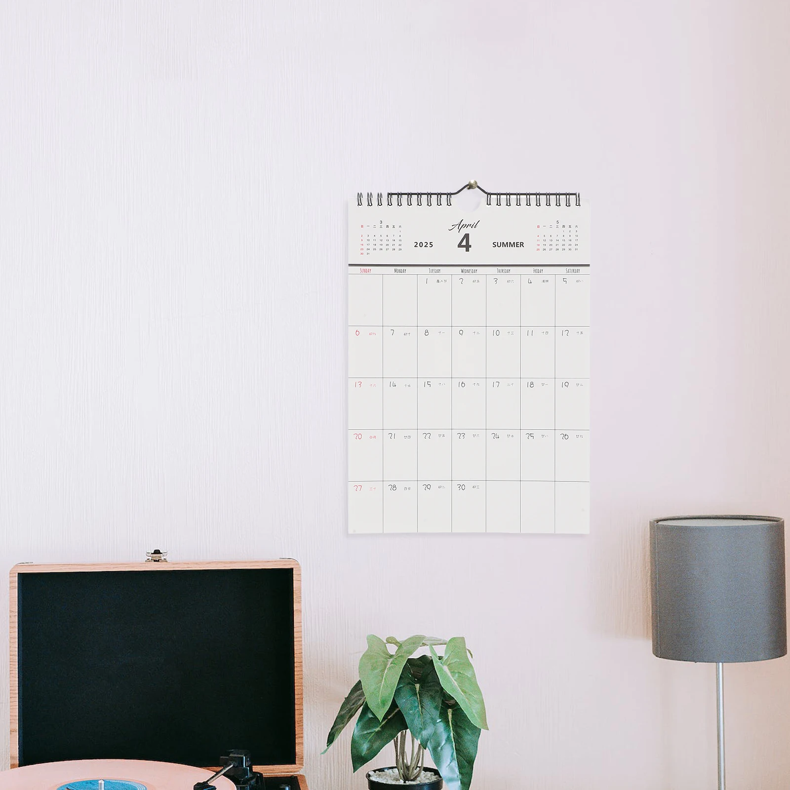 

Wall Hanging Calendar 2024-2025 16 Months Paper Note Monthly Planner Work Tracker Home Office Family Wall Calendar