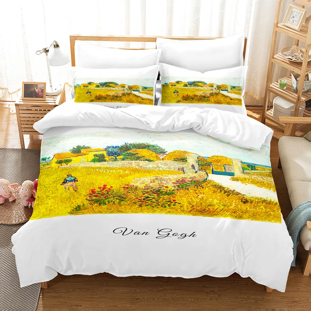 

3DVincent Willem Van Gogh Bedding Sets Duvet Cover Set With Pillowcase Twin Full Queen King Bedclothes Duvet Cover