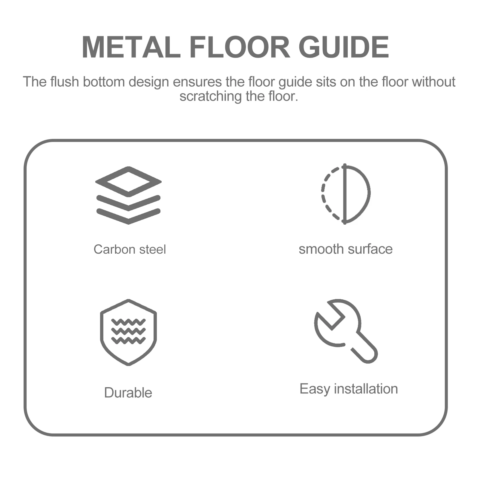 

1pc Adjustable Stay Roller Heavy Duty Metal Floor Guide For Sliding Barn Door Wall Mount Bottom Track No Drill Required Smooth