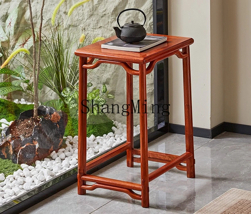 FG multi-functional sofa tea table edge corner table mahogany small coffee table
