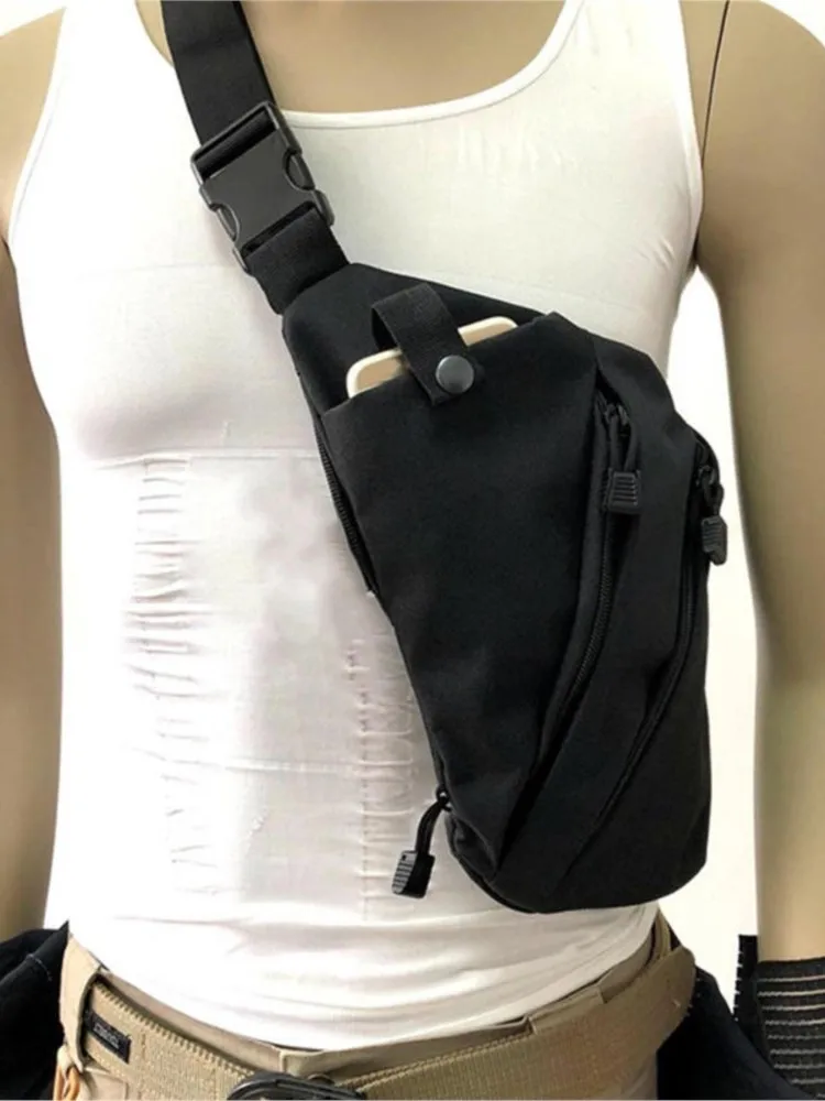 AliExpress NONE Outdoor Cycling Crossbody Bag Multi Functional Tactical Chest Bag Mountaineering Army Fans Chest Hanging Bag Men's Shoulder Bag