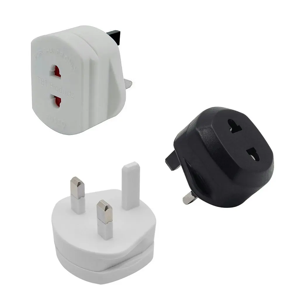 2024 New Adapter Plug US EU To UK 2 Pin To 3 Pin 1A Fuse For Shaver Conversion Plugs Practical Multifunctional Charging Adapters