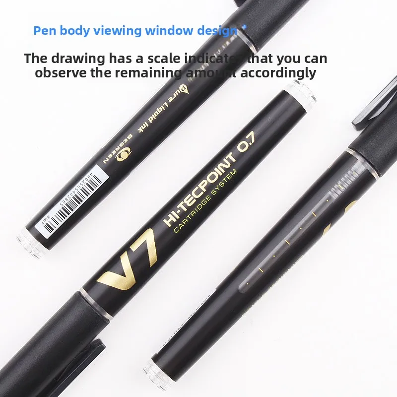 4 قطعة الطيار بايلي مستقيم السائل قلم محايد اللون BXC-V7 قلم توقيع 0.7 مللي متر خزان حبر قابل للتبديل صديقة للبيئة الكرة القلم