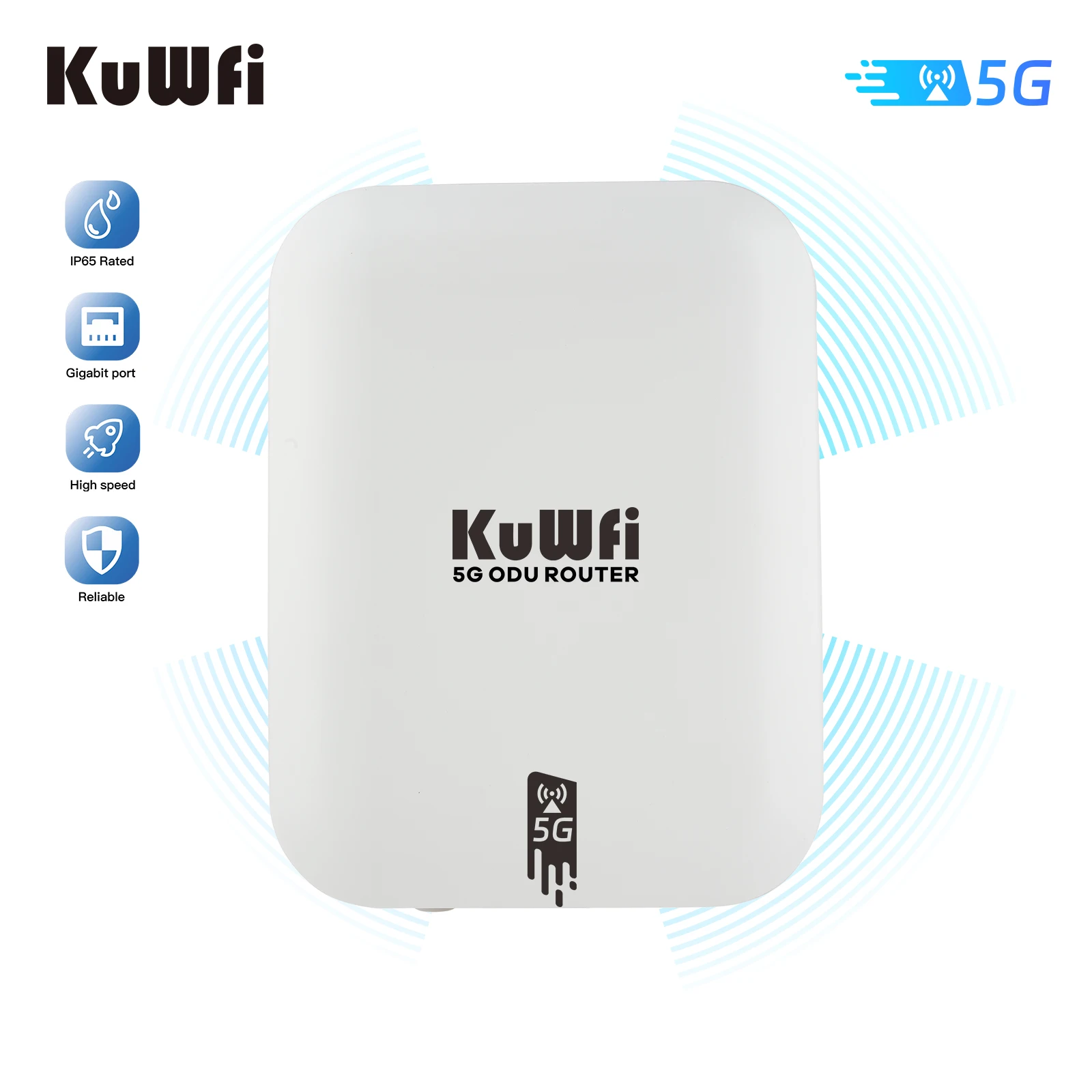 Outdoor 5G CPE Router with AX3000 Wi-Fi6  4.67Gbps Gigabit 5G ODU 2.5G Port for High-Speed Connectivity