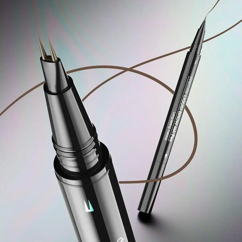 Two-pronged Eyebrow Pencil Natural Smooth Wild Eyebrows Waterproof, Sweat-proof Eyebrow Pencil Brows Makeup