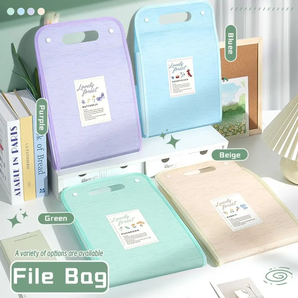 Bolsa de archivo A4 de alta calidad, carpeta de almacenamiento de papel de prueba de gran capacidad de 13 capas, clasificación, bolsa de datos portátil para estudiantes