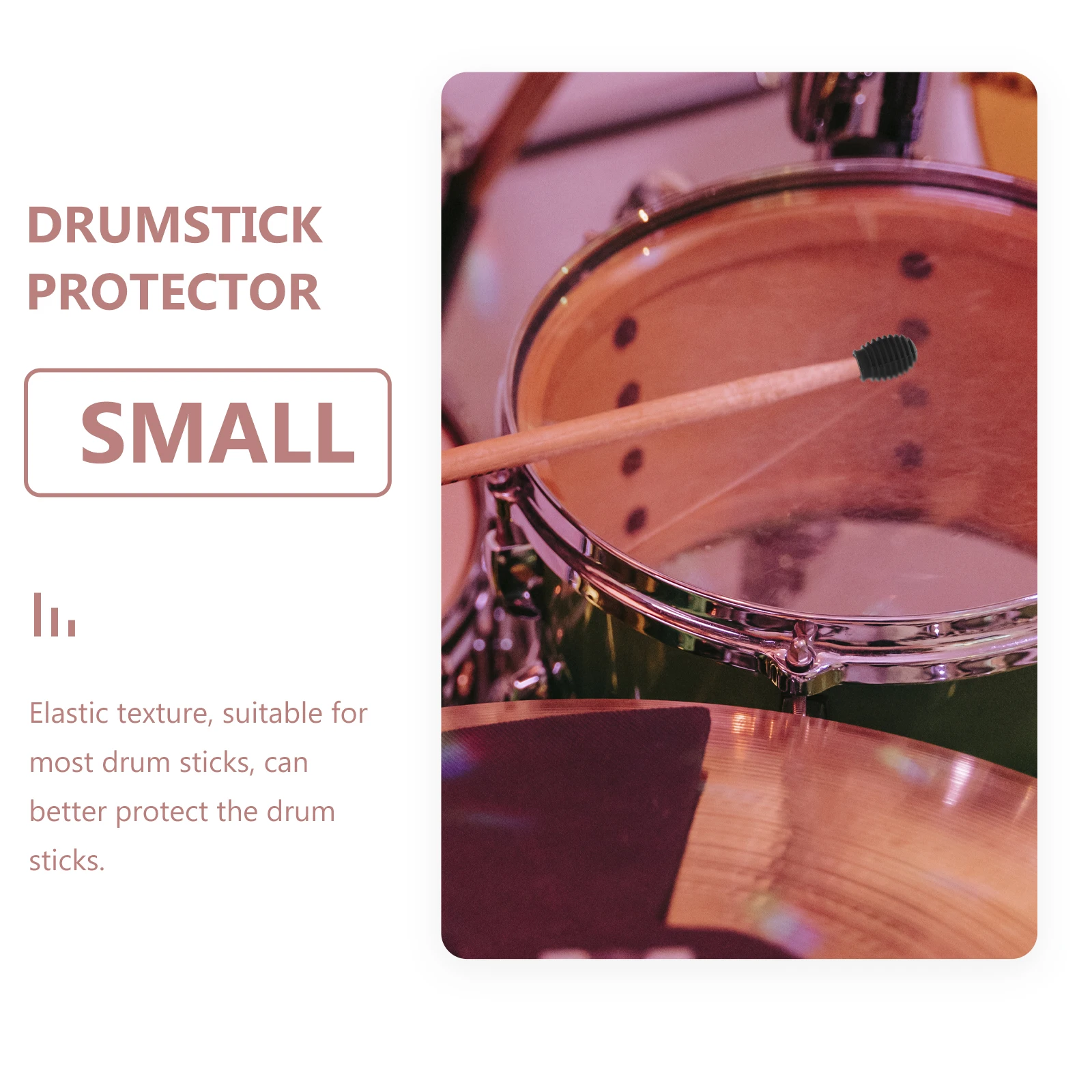 

4Pcs Silicone Drumstick Covers Elastic Protective Mute Caps Drum Stick Practice Accessories Drumstick Tips Drum Accessories
