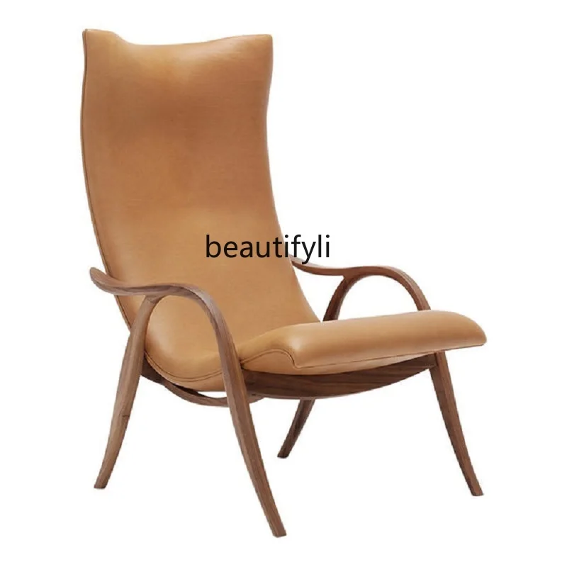 Customized Modern Simple Arc Shaped Leisure Armchair Living Room Home Lazy Bone Chair Fiberglass Lounge Chair furniture