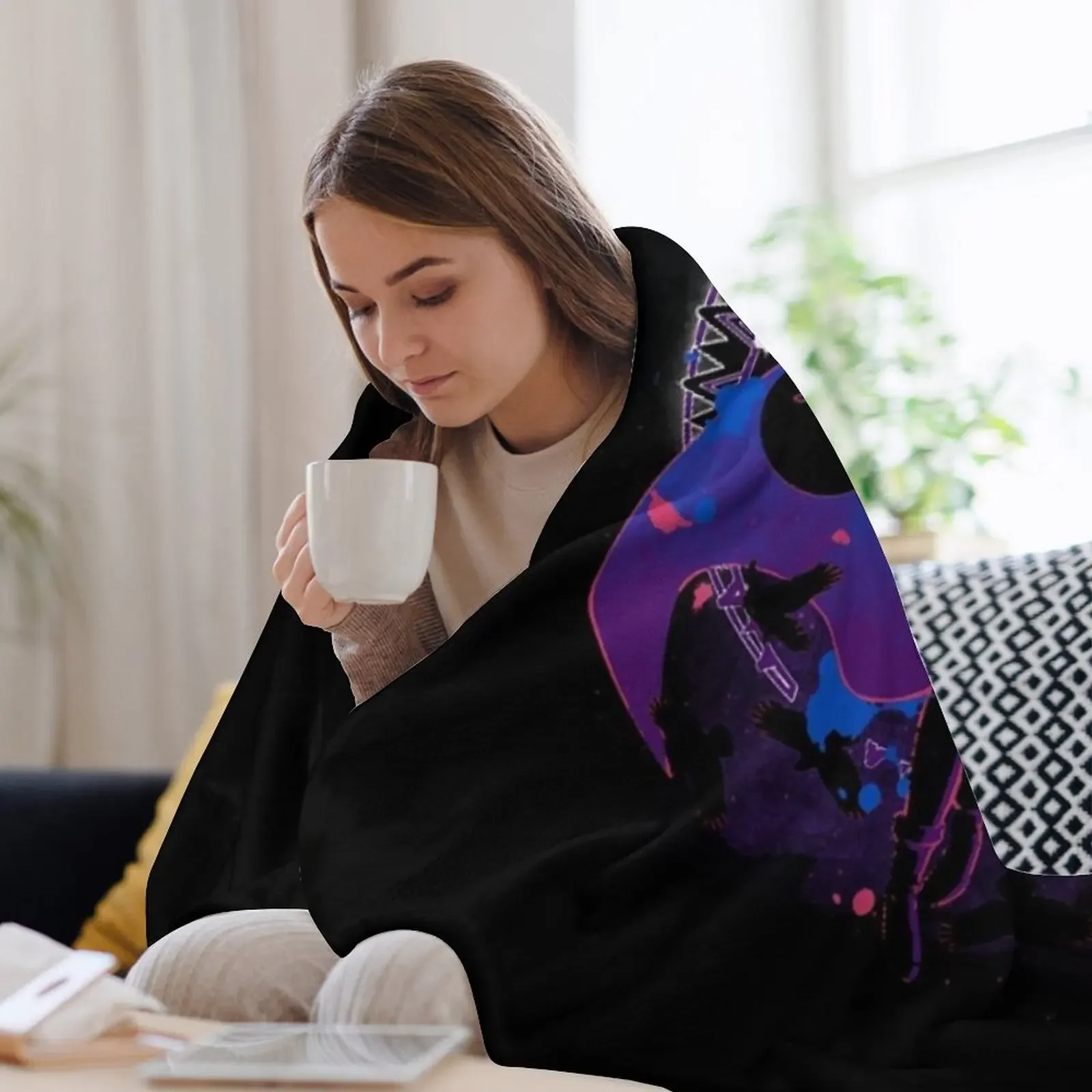 ريفين شادو رمي بطانية لينة تتحرك رقيقة لحاف البطانيات #3