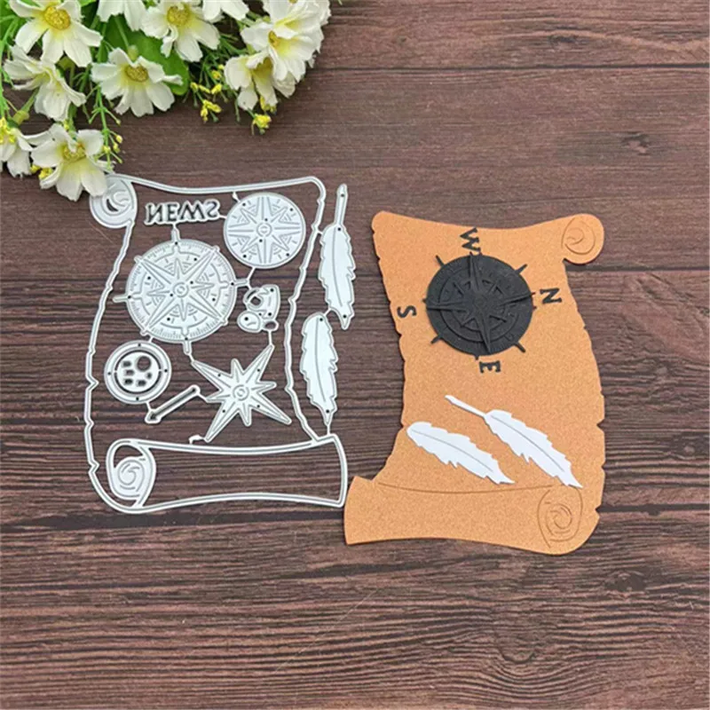 Compass Scroll Set Frame Metal Cutting Dies Stencils For DIY Scrapbooking Decorative Embossing Handcraft Template