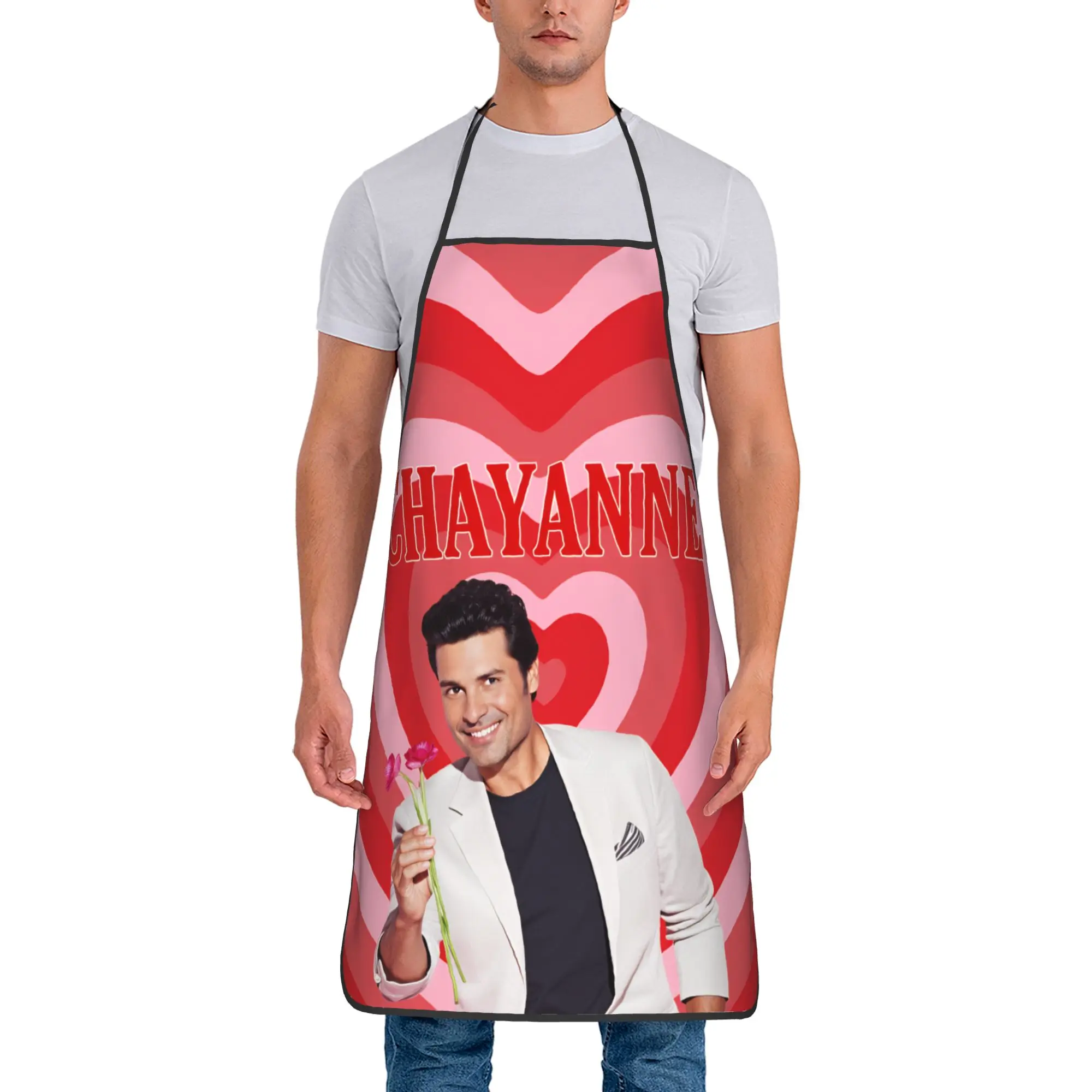 

Фартук Chayanne (Пуэрто-Риканский латиноамериканский поп-певец) для дома, кухни, маникюра, ресторана, без карманов