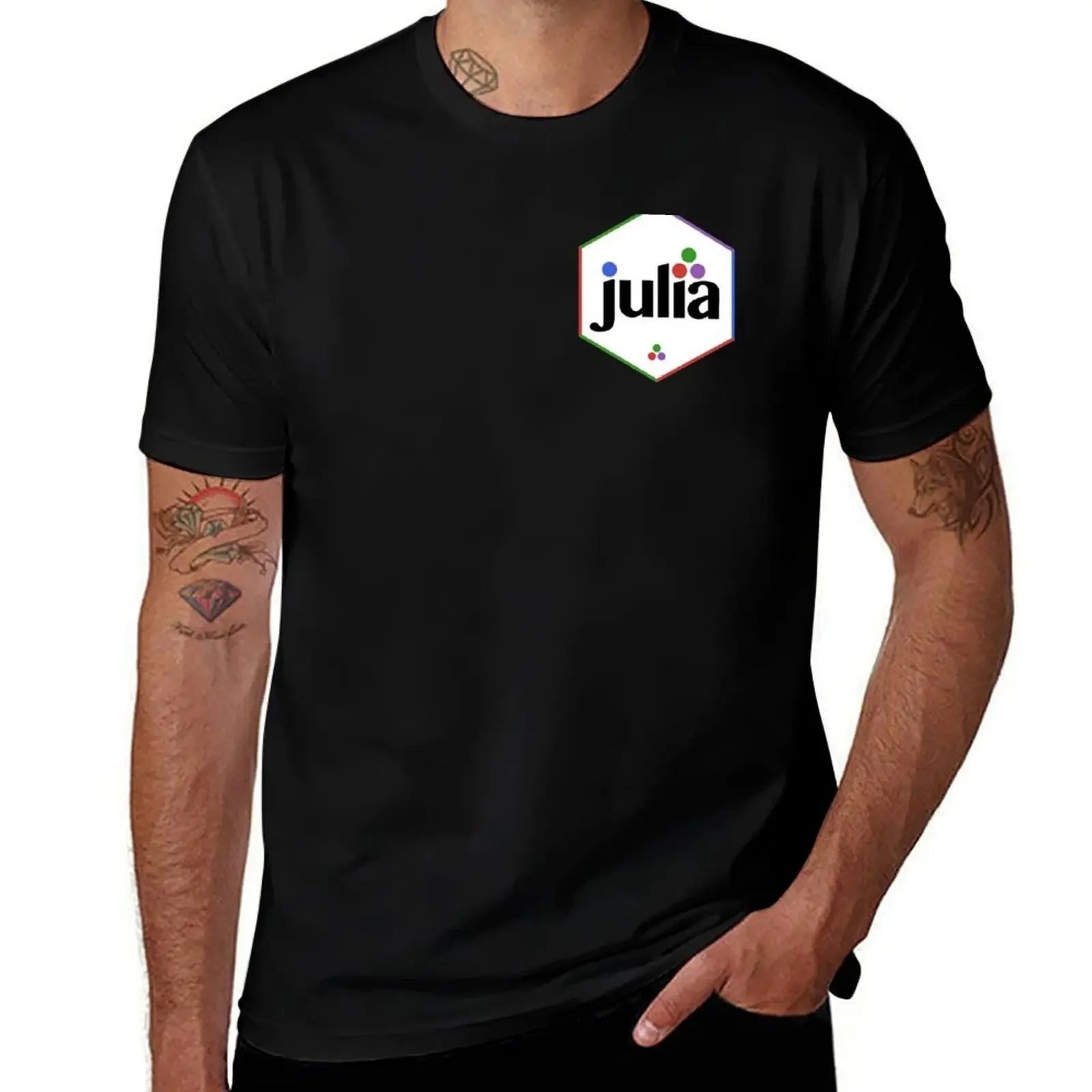 

Julia Hex Sticker Multi-Colored T-Shirt blacks luxury designer t shirts for men