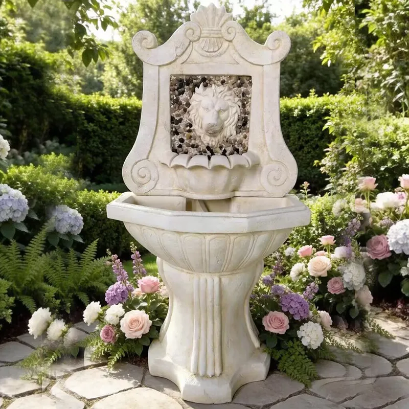 European-style courtyard wall fountain villa garden indoor outdoor balcony landscape decoration flowing water ornament