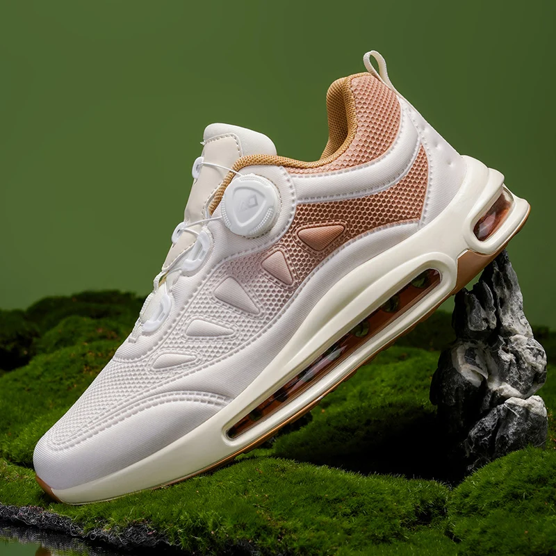 Men's casual sneakers four season outdoor racing Full palm air cushion running shoes light breathable student speed sports shoes