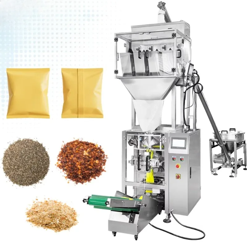

Customized Automatic Vertical Packing Machine for Spice Chilli Powder Nuts Grain Seed Bean Granule Sachet Pillow Bag Packaging
