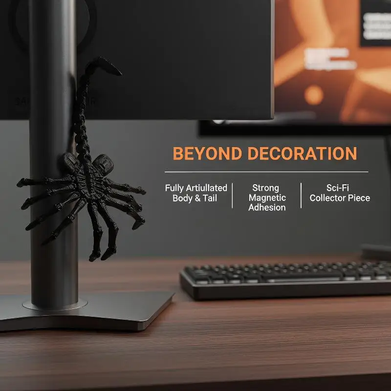 3D Printed Movable Joints Facehugger Toys Simulation Articulated Animal Figurine Ornaments Creative Model Desktop Decoration