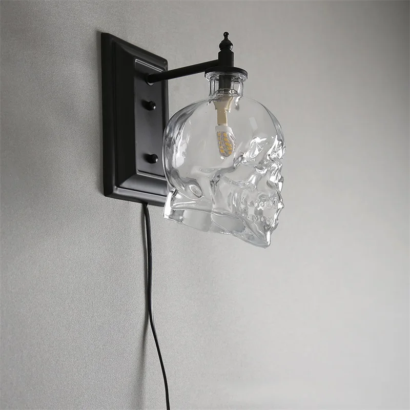 SOFITY Classical Wall Light Nordic Creative Fixtures Skull Shade Design Sconce Lamp Industrial Wind Bar Decorative